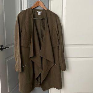Bar lll Utility Jacket, Soft drapey coat army Green